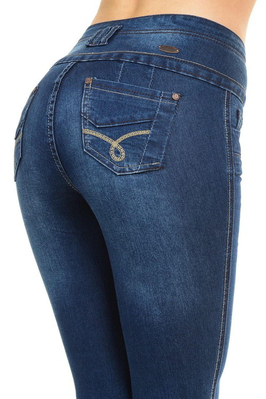 M.Michel Women's Jeans Colombian Design, Butt Lift, Levanta Pompa, Push Up, Skinny - Style M858