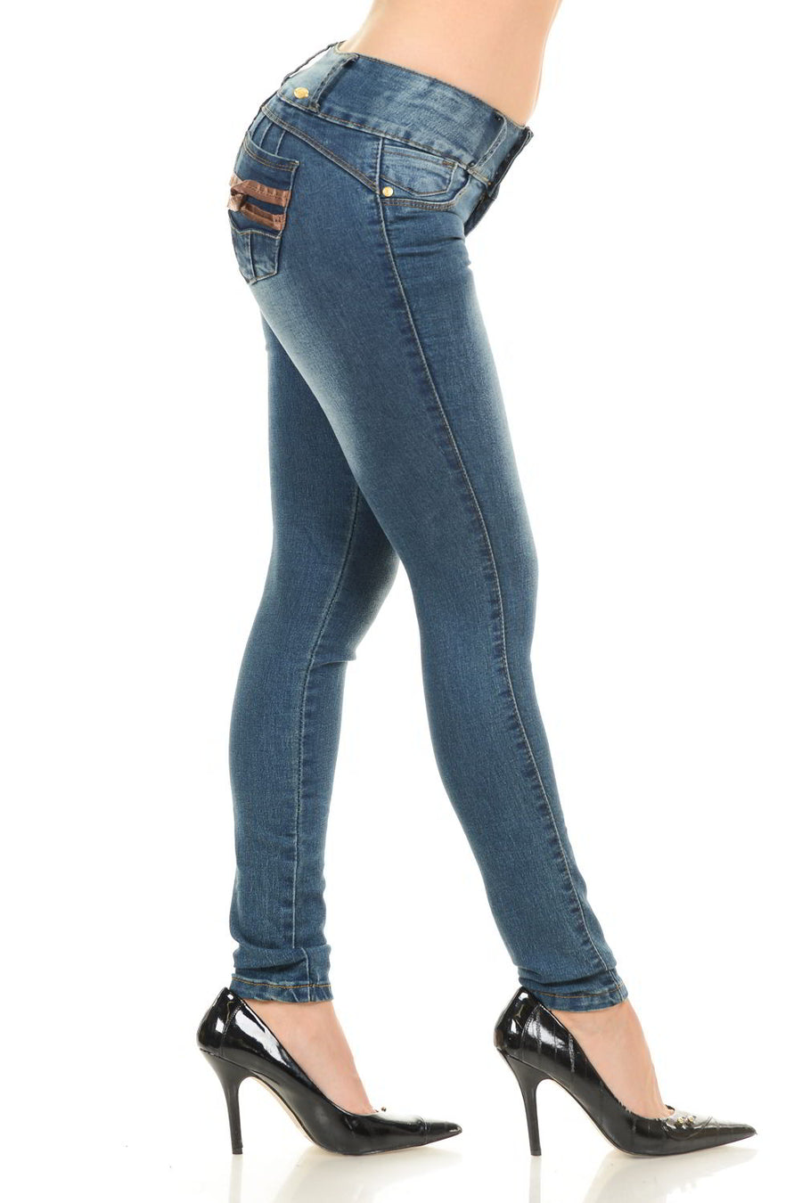 M.Michel Women's Jeans Colombian Design, Butt Lift, Levanta Pompa, Push Up, Skinny - Style M942