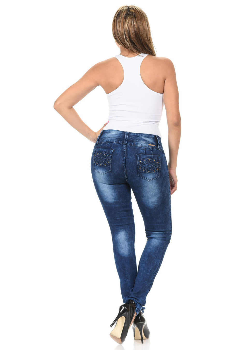 M.Michel Women's Jeans Colombian Design, Butt Lift, Levanta Pompa, Push Up, Skinny - Style N1408