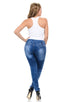 M.Michel Women's Jeans Colombian Design, Butt Lift, Levanta Cola, Push Up, Skinny - Style N237B