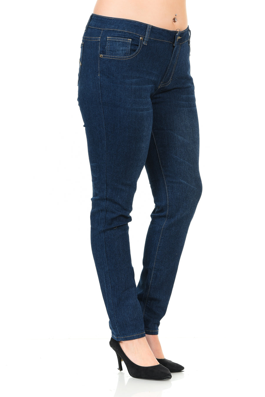 Pasion Women's Jeans - Plus Size - High Waist - Push Up - Style CH096