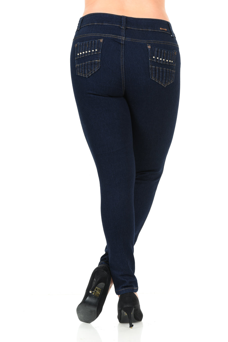 Pasion Women's Jeans - Plus Size - High Waist - Push Up - Style N585H-R