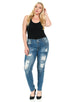 Sweet Look Premium Edition Women's Jeans - Plus Size - High Waist - Push Up - Style N528H-R