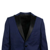 Z ZEGNA Wool Single Button Tuxedo Suit - Blue