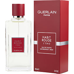 Habit Rouge L'eau By Guerlain Edt Spray 3.3 Oz (new Packaging)