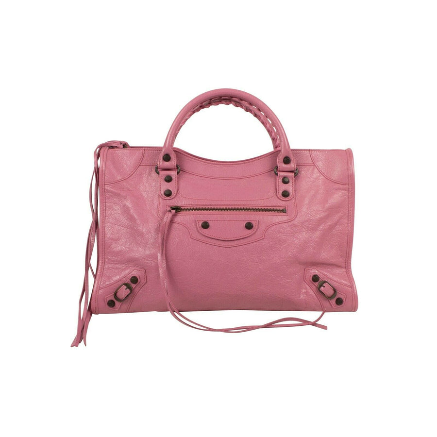 Leather Classic City Shoulder Bag - Pink