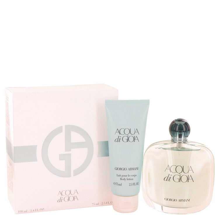 Acqua Di Gioia by Giorgio Armani Gift Set -- 3.4 oz Eau De Parfum Spray + 2.5 oz Body Lotion for Women