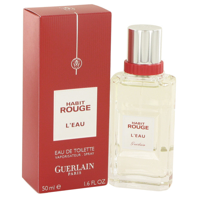 Habit Rouge L'eau by Guerlain Eau De Toilette Spray 1.6 oz for Men