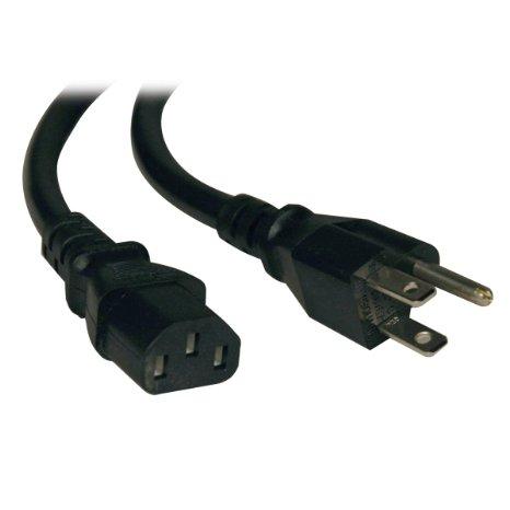 Tripp Lite 20ft Computer Power Cord Cable 5-15p To C13 10a 18awg