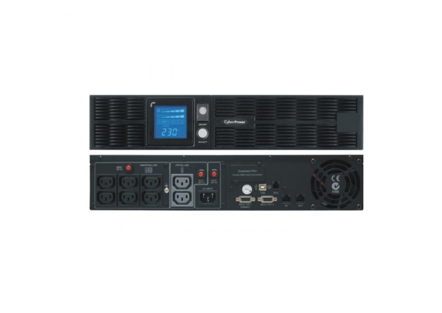 Cyberpower Smart APP Sinewave 1000VA 900W 220V 8-out 2U Rack Tower UPS PR1000ELCDRT2U