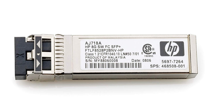 8GB HP StorageWorks Short Wave Fibre Channel SFP AJ718A