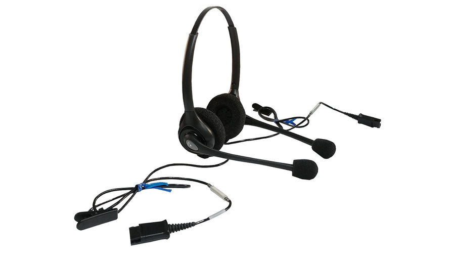 Plantronics Dual HW251NC Supraplus Wideband Headset Black 92715-01 - (Used Like New)