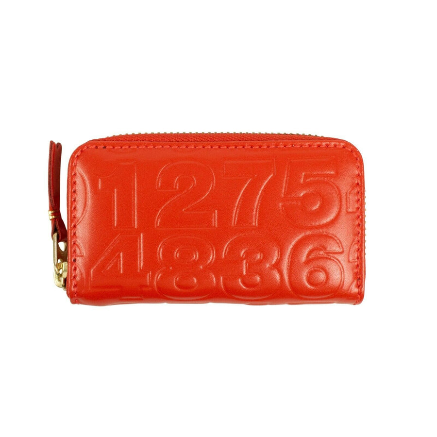 Leather Embossed Mini Wallet Coin Purse - Orange