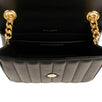 Medium Vicky Quilted Leather YSL Monogram Handbag  - Black