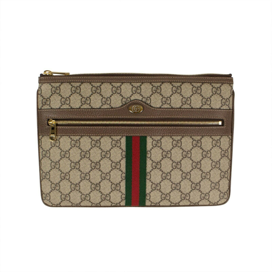 'Ophidia' GG Supreme Pouch Bag - Beige