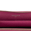 Textured Leather Classic Continental Wallet - Hot Pink