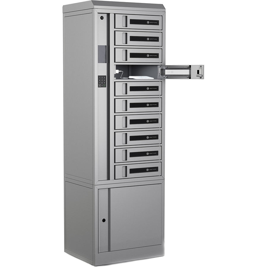 Bretford Techguard Connect 10-Bay Charging Locker With RFID & Pin AC TCLAKS100EF11