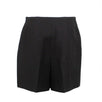 Wool Blend Wide Shorts - Black