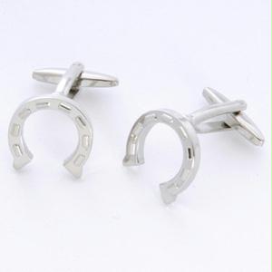 Dashing Horseshoe Cufflinks with Personalized Case