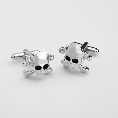 Dashing Skull and Crossbones Cufflinks with Personalized Case