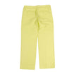 Cropped Cotton Blend Pants - Lime Green