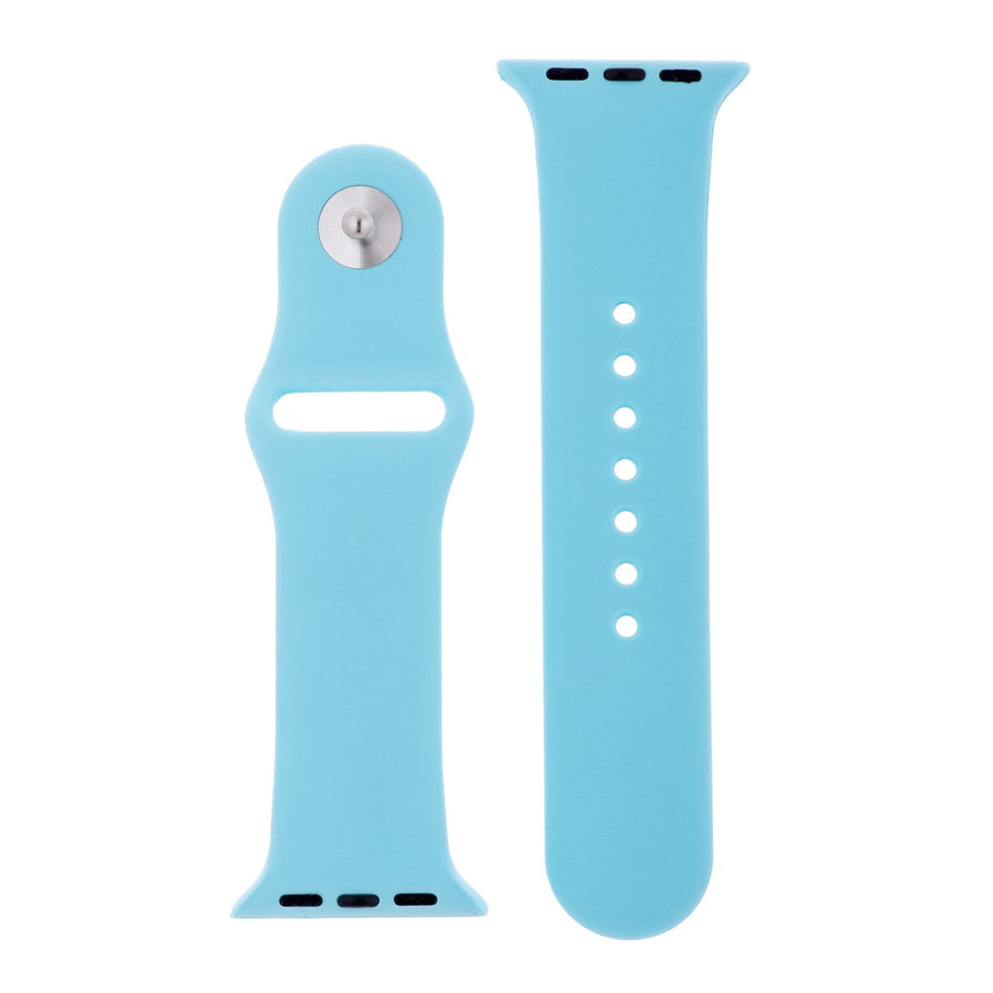 Soft Blue Silicone Sports Watch Band 38mm