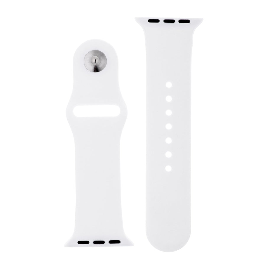 Classic White Silicone Sports Watch Band 38mm