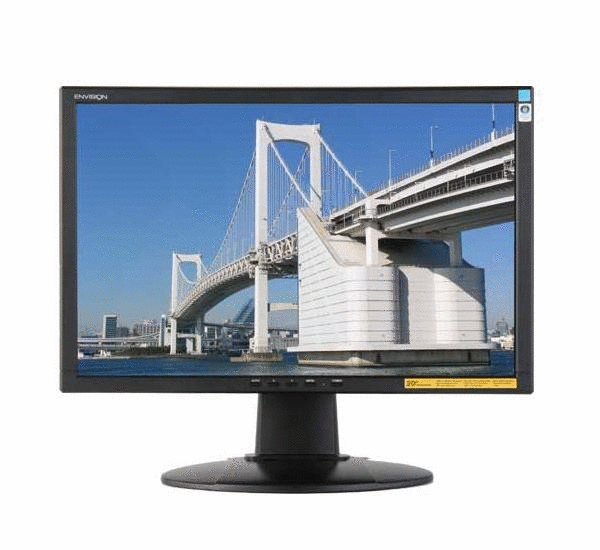 ENVISION G2016wa2 20 inch Widescreen 1000:1 5ms DVI HDCP LCD Monitor (Black), w/ Speaker