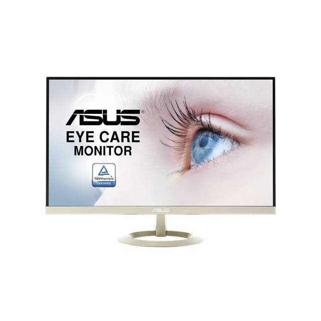 Asus VZ27AQ 27 inch Widescreen 80,000,000:1 5ms VGA/HDMI/DisplayPort LED LCD Eye Care Monitor, w/ Speakers (Icicle Gold + Black)