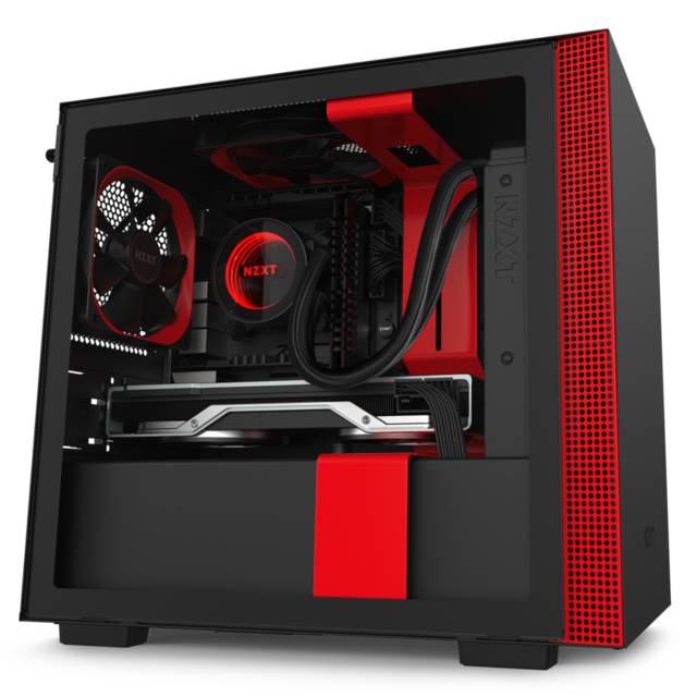 NZXT H210 Mini-ITX Case (Matte Black/Red)