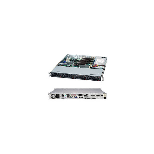 Supermicro CSE-813MTQ-600CB 600W 1U Rackmount Server Chassis (Black)