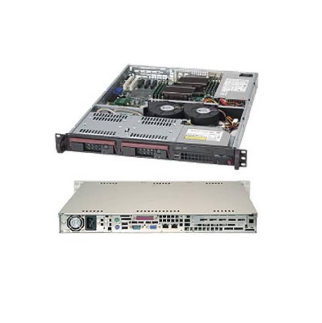 Supermicro CSE-811TQ-600B 600W 1U Rackmount Server Chassis (Black)