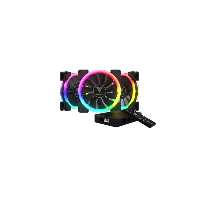 Gamdias AEOLUS M1-1403R RGB Case Fan with Remote controller and AEOLUS Box II (3 Pack)