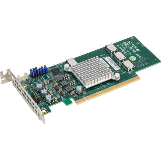 Supermicro AOC-SLG3-4E4T-O Low Profile 12.8Gb/s Quad-Port NVMe Internal Host Bus Adapter