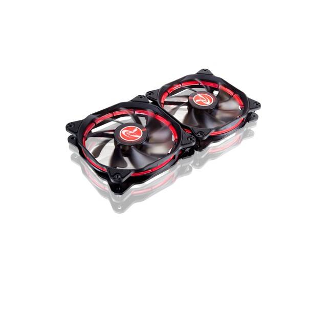 RAIJINTEK AURAS 12 120mm Case Fan Red (2 pack)