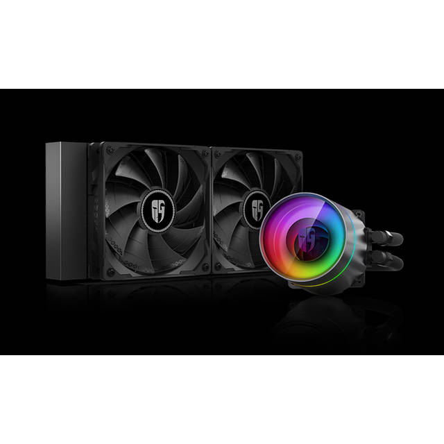 DEEPCOOL Castle 240EX, Addressable RGB AIO Liquid CPU Cooler, Anti-Leak Technology Inside, Cable Controller and 5V ADD RGB 3-Pin Motherboard Control,