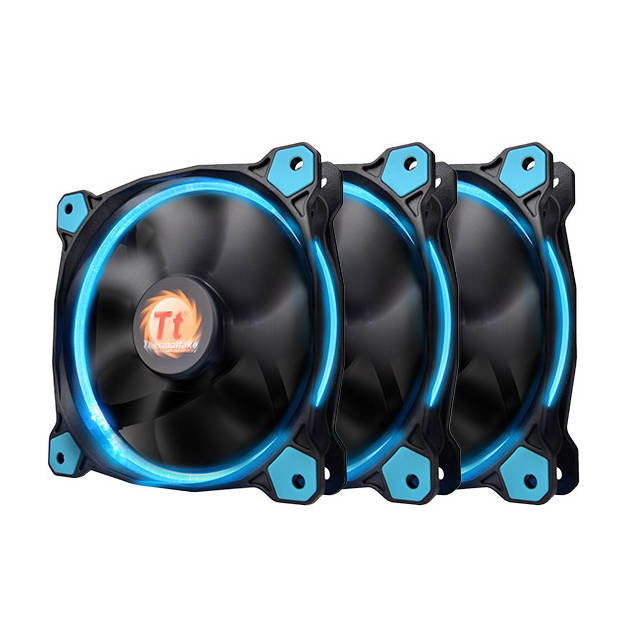 Thermaltake Riing 120mm Blue LED Case Fan (3 fan pack)