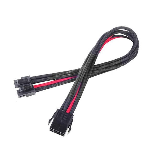 Silverstone PP07-EPS8BR 8pin to EPS12V 8pin(4+4) PSU Cable (Black/Red)