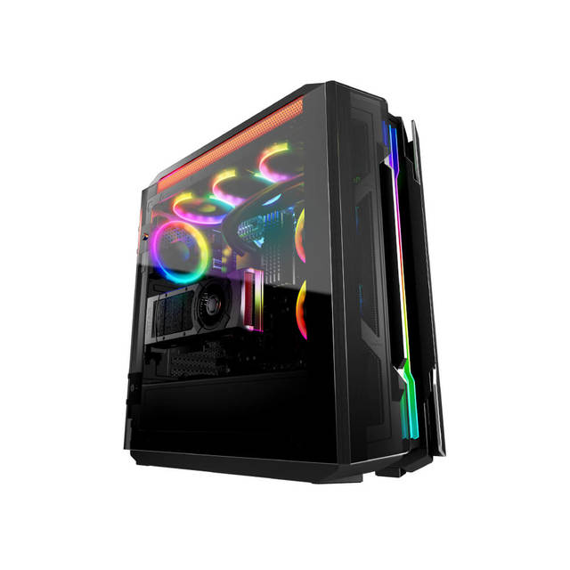 Cougar Gemini T Tempered Glass Mid Tower RGB LED Gaming Case with tool-less side panels