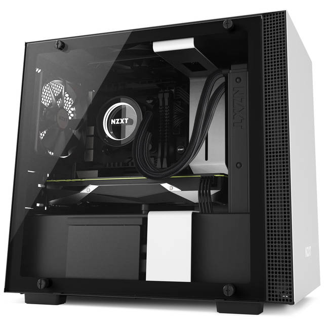 NZXT H200 No Power Supply Mini-ITX Case (Matte White)