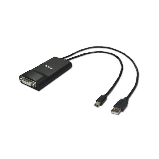 Accell UltraAV B087B-003J 10 inch DVI Dual-Link Female to Mini DisplayPort Male + USB Male Adapter Cable