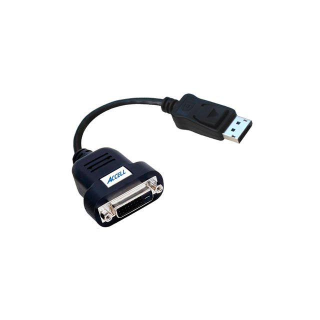 Accell UltraAV B087B-005B 7.75inch DVI-D Active Single Link Female to DisplayPort Male Adapter Cable