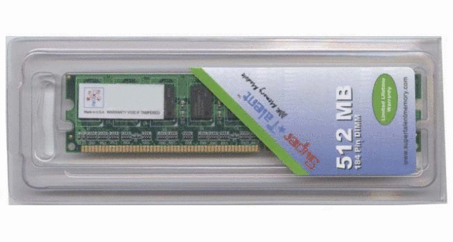 Super Talent D400 512MB/64x8 ECC Samsung Chip Server Memory