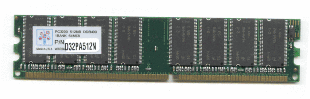 Super Talent D400 512MB/64x8 No Heatsink Memory