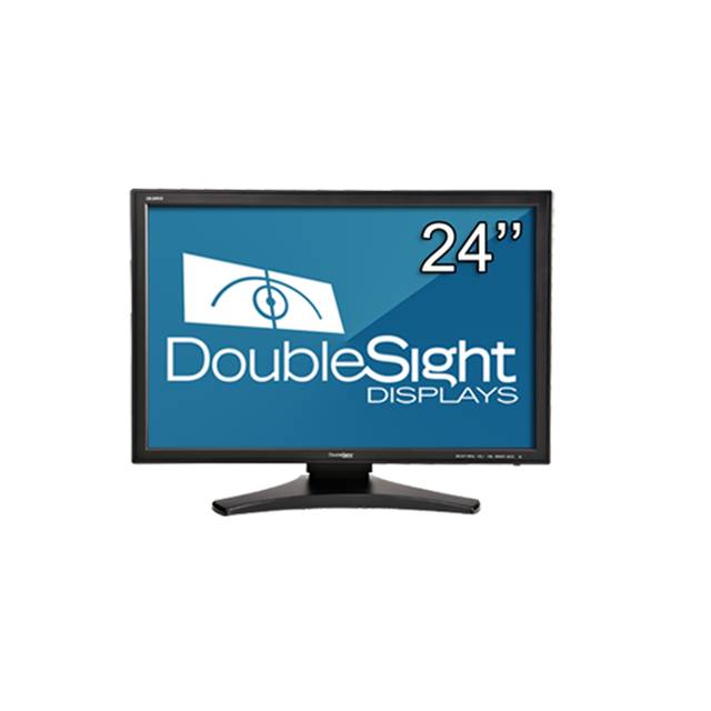 DoubleSight DS-245V2 24 inch Widescreen 1,000:1 5ms VGA/DVI Display CCFL LCD Monitor, w/ Speakers (Black)