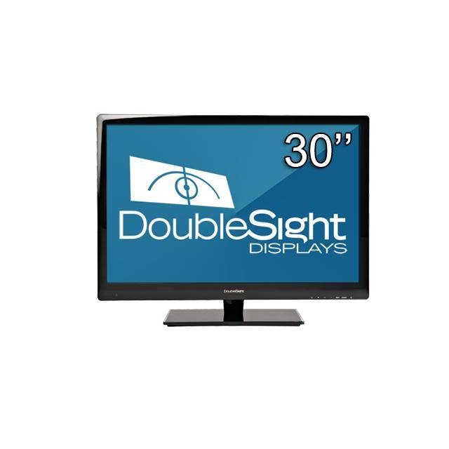 DoubleSight DS-309W 30 inch Widescreen 1,000:1 7ms VGA/DVI/HDMI/DisplayPort CCFL LCD Monitor, w/ Speakers (Black)