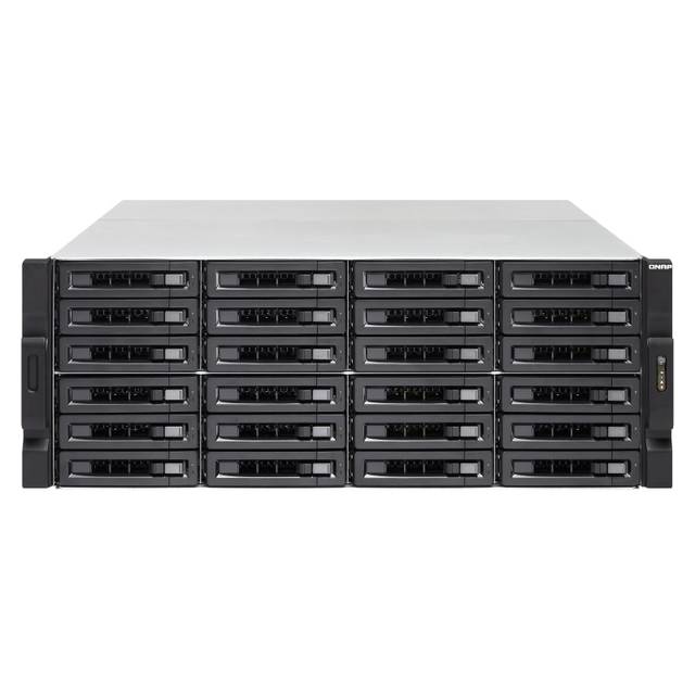 QNAP TVS-EC2480U-SAS-RP-16G-R2-US Intel Xeon E3-1245 v3/E3-1246 v3 3.4/3.5GHz/ 16GB RAM/ 6GbE/ 24SATA3/ USB3.0/ 24-Bay 4U Rackmount NAS for Enterprise