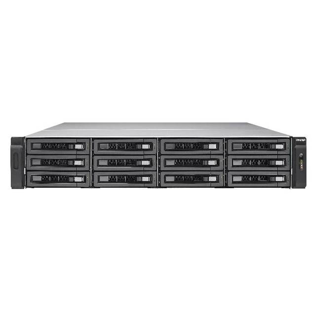 QNAP TVS-EC1280U-SAS-RP-16G-R2-US Intel Xeon E3-1245 v3/E3-1246 v3 3.4/3.5GHz/ 16GB RAM/ 6GbE/ 12SAS3/ USB3.0/ 12-Bay 2U Rackmount NAS for Enterprise