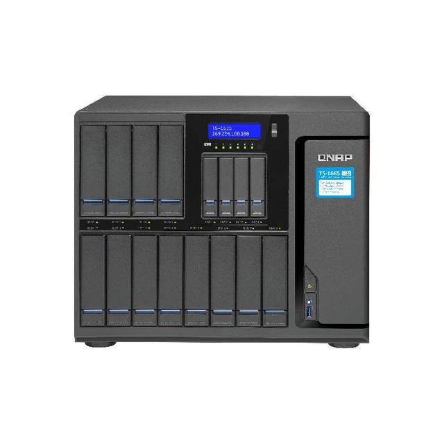 QNAP TS-1685-D1531-64G-US Intel Xeon D-1531 2.2GHz/ 64GB RAM/ 6GbE/ 16SATA3/ USB3.0/ 16-Bay Desktop NAS for Enterprise