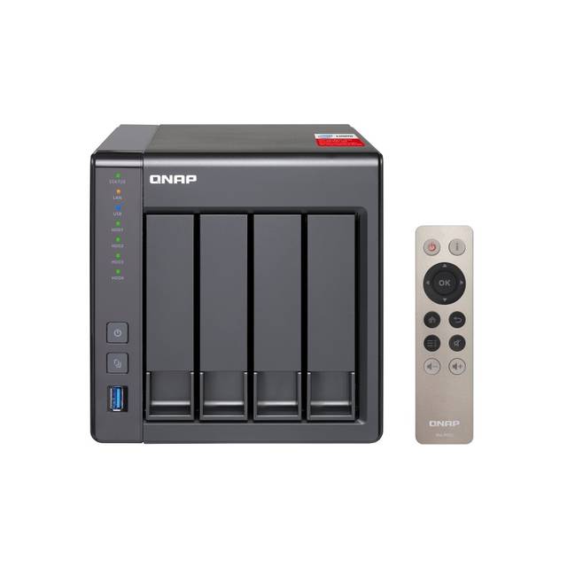 QNAP TS-451+-8G-US Intel Celeron 2.0GHz/ 8GB RAM/ 2GbE/ 4SATA3/ USB3.0/ 4-Bay Tower NAS for SOHO & Home